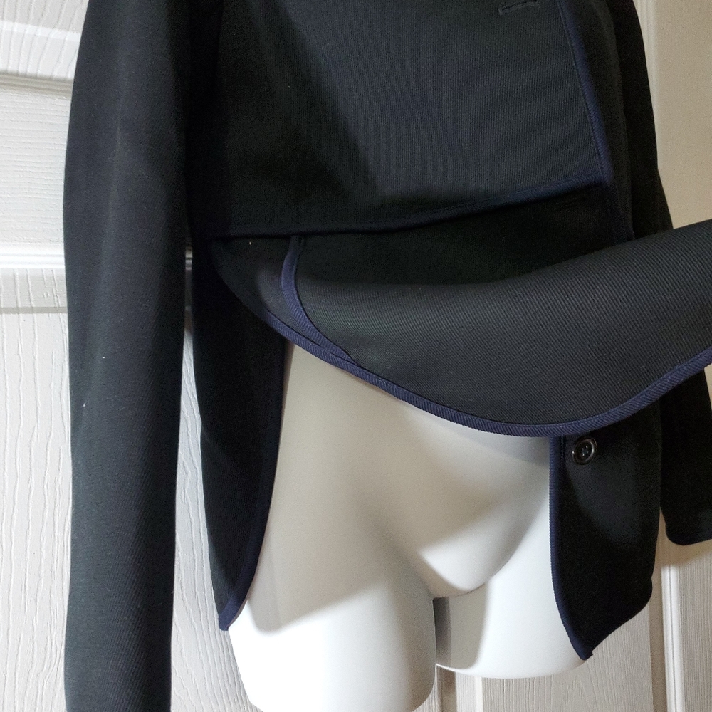 J. Crew Split Hem Blue Tipped Twill Modern Jacket… - image 6